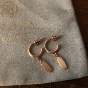 Kendra Scott Fern Huggies in Rose Gold